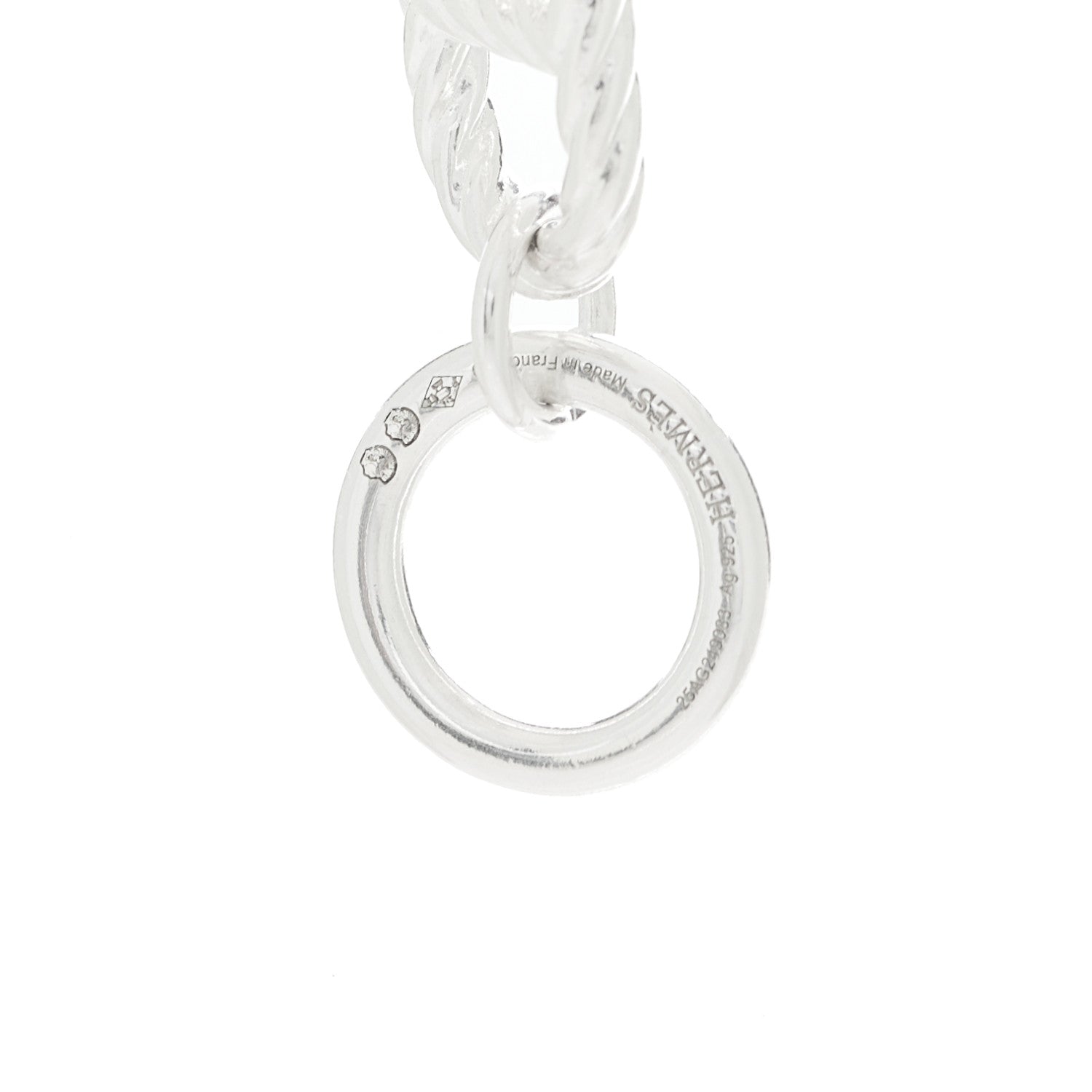Hermes Sterling Silver PM Allea II Necklace 4 of 5