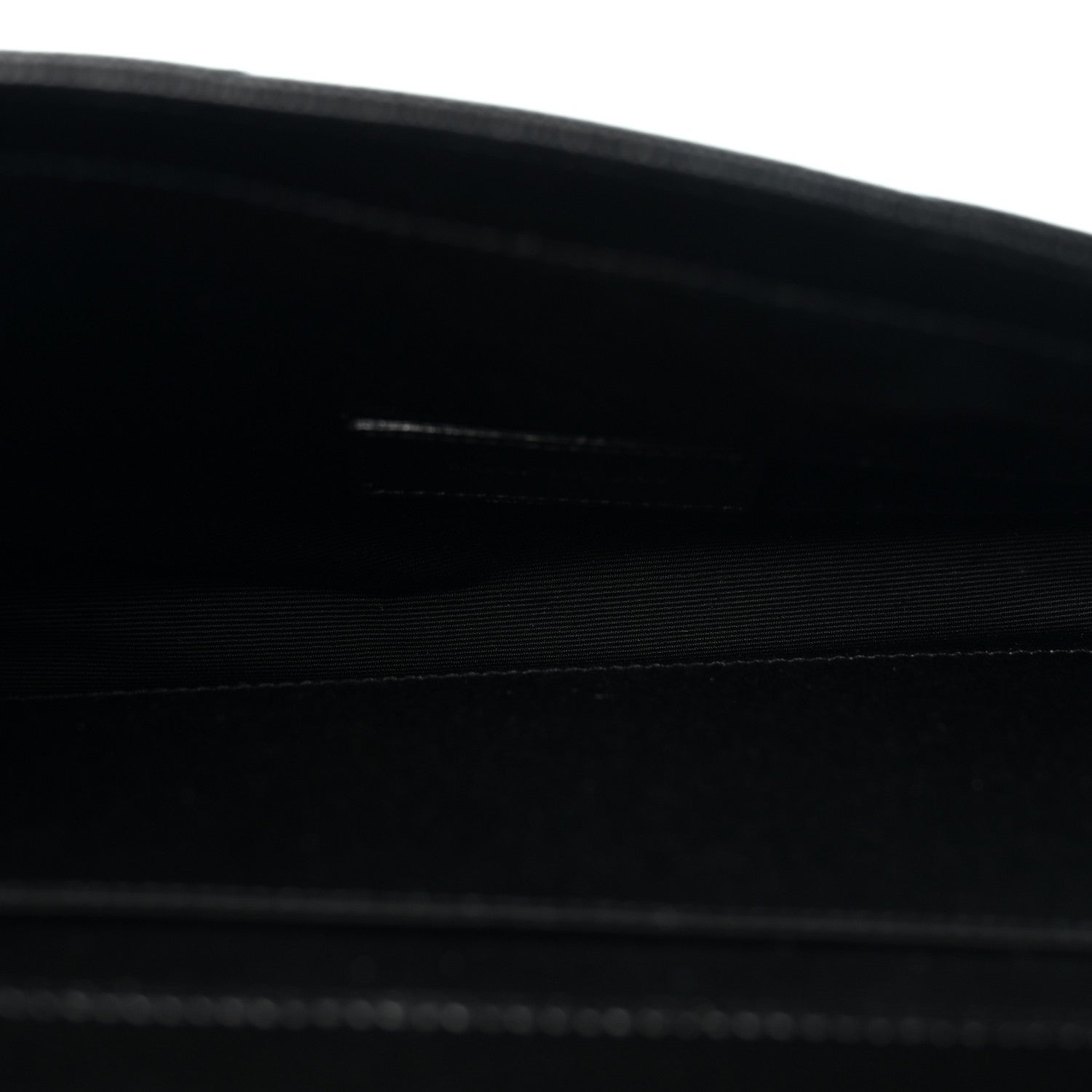 Saint Laurent Grain De Poudre Matelasse Chevron Monogram Envelope Clutch Black 5 of 12