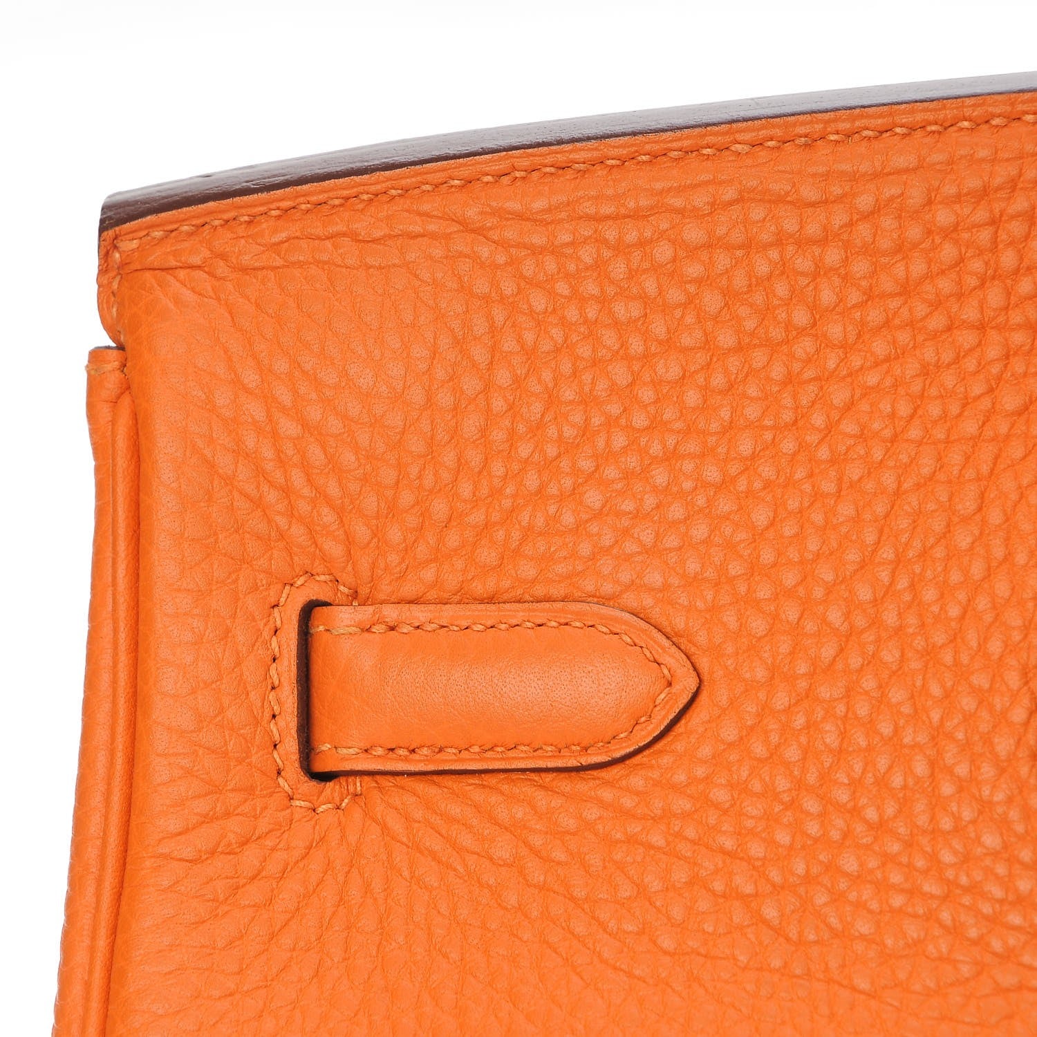 Hermes Taurillon Clemence Birkin 35 Orange 24 of 31