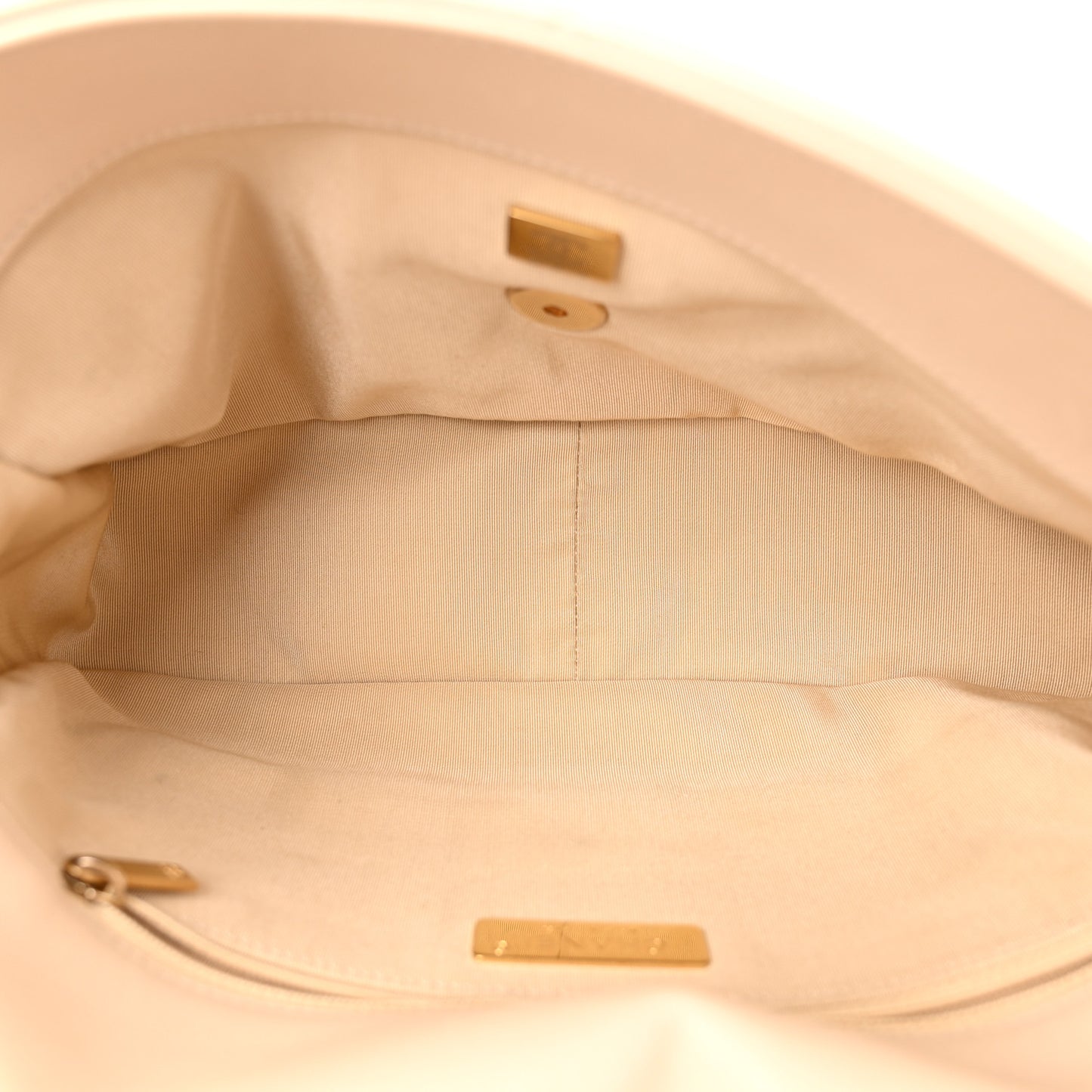 Lambskin Quilted Large Chanel 19 Flap Beige