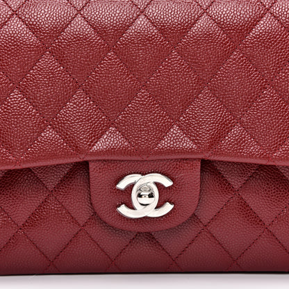 Chanel Caviar Quilted Medium Double Flap Burgundy 10 of 11