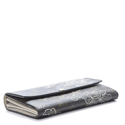 Louis Vuitton Monogram Dentelle Sarah Wallet Silver 4 of 12