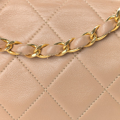 Chanel Lambskin Quilted Small Single Flap Beige 12 of 13
