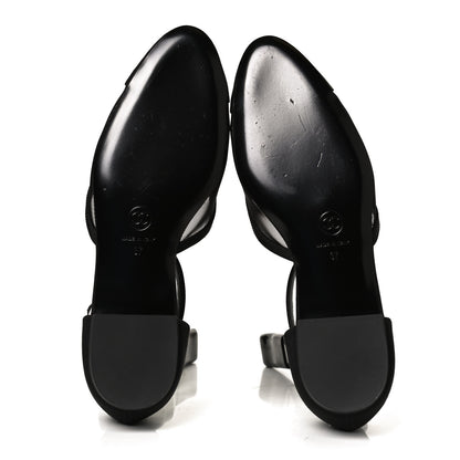 Chanel Mesh Grosgrain Cap Toe CC Flats 37 Black 7 of 12