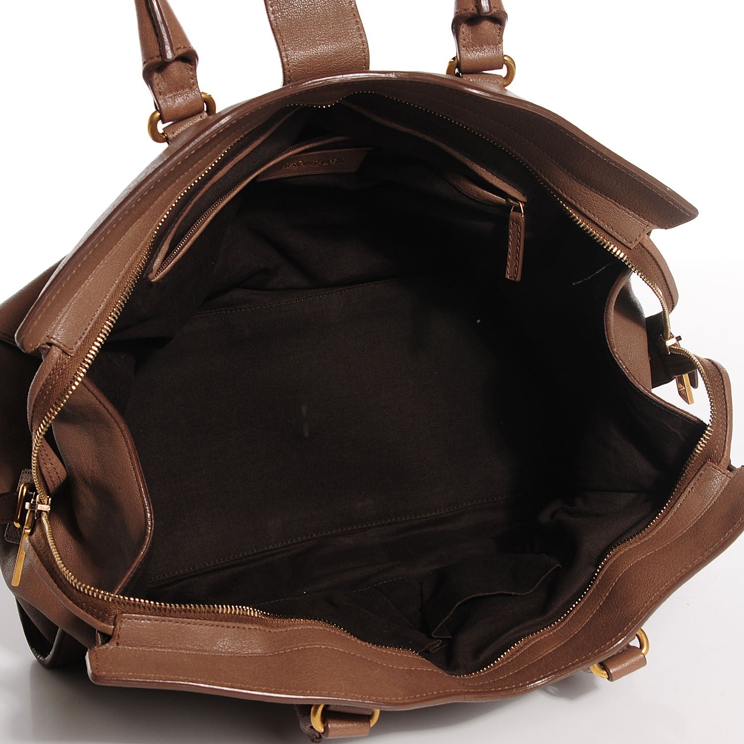 Saint Laurent Sheepskin Medium Cabas ChYc Brown 5 of 9