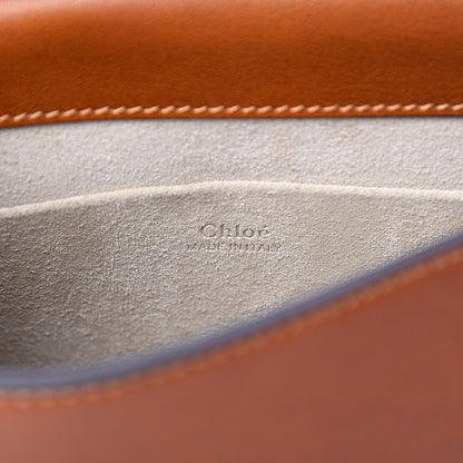 Chloe Calfskin Suede Floral Patchwork Small Nile Bracelet Bag Caramel 6 of 11