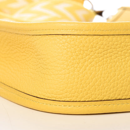 Hermes Taurillon Clemence Amazone Evelyne TPM Jaune De Naples White 8 of 9