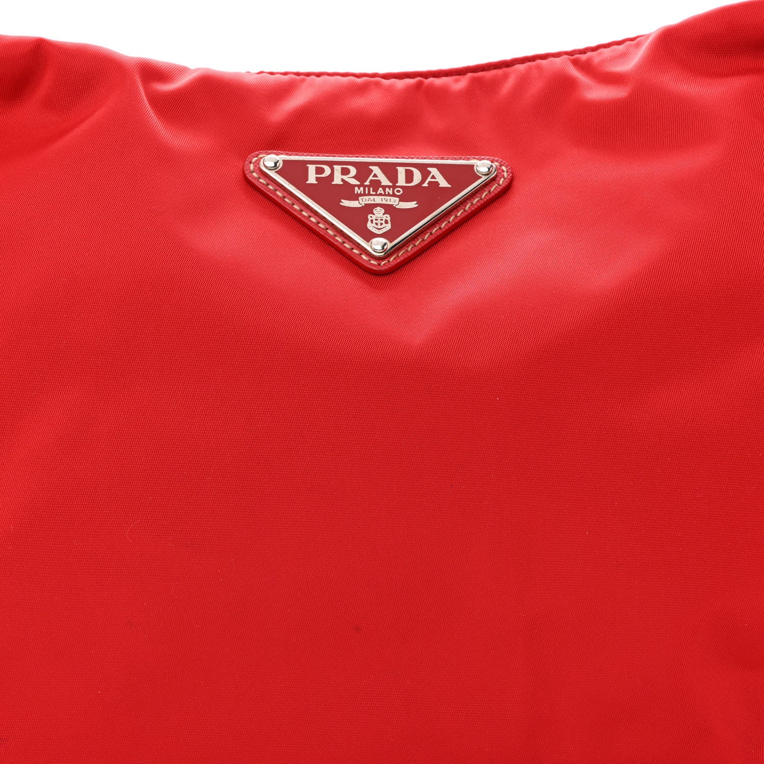 Prada Tessuto Nylon Saffiano Sacca Shoulder Bag Rosso 8 of 12