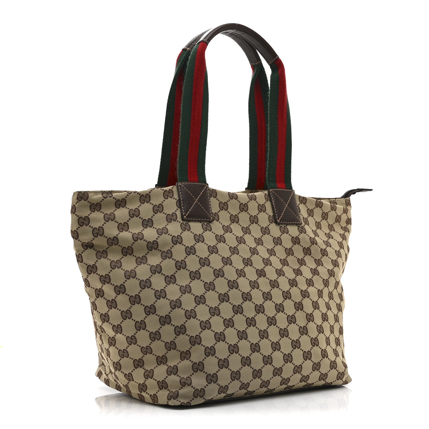 Gucci GG Monogram Large Web Handle Bucket Tote Dark Brown 3 of 10
