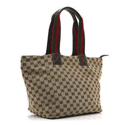 Gucci GG Monogram Large Web Handle Bucket Tote Dark Brown 3 of 10