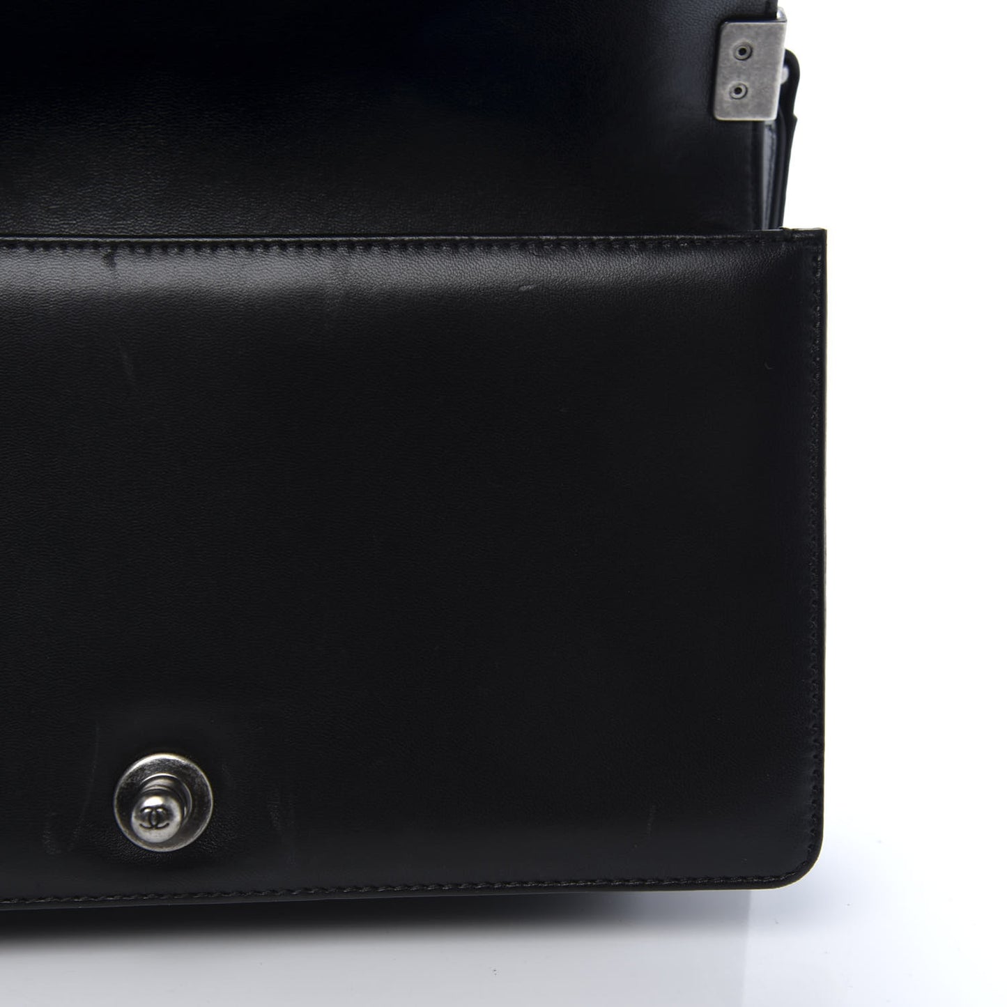 Calfskin Quilted Medium Boy Flap Black
