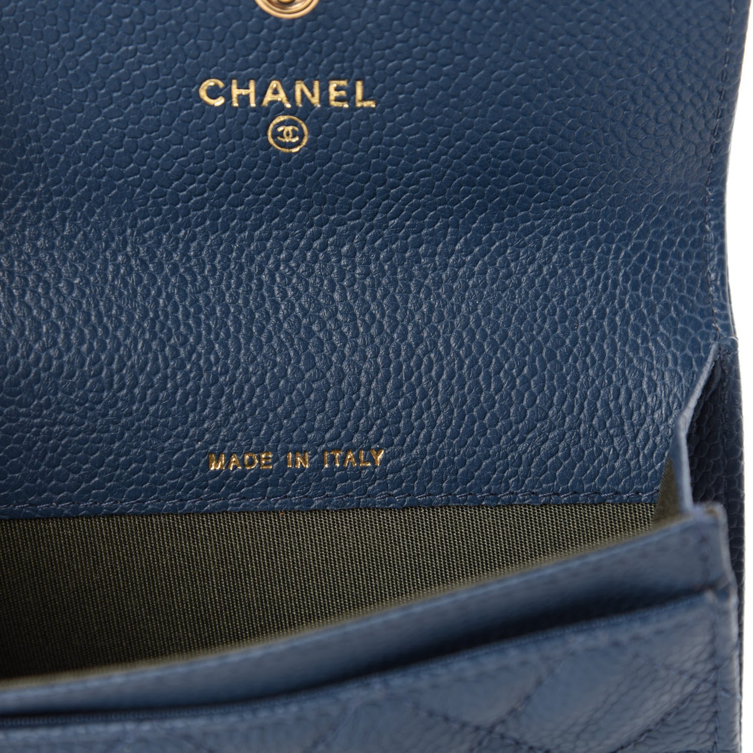 Chanel Caviar Quilted Boy Flap Card Holder Blue 6 of 8