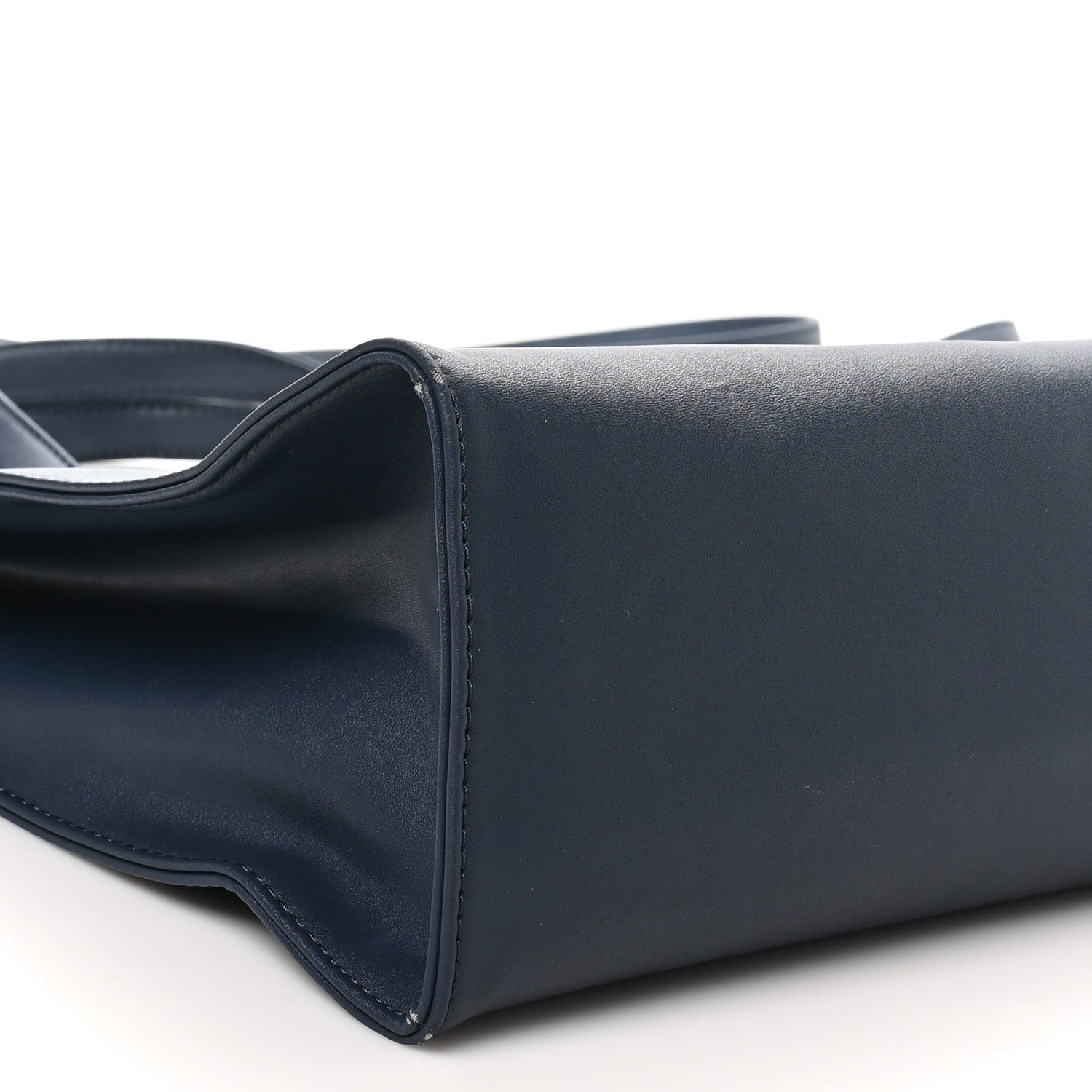 Telfar Vegan Leather Medium Shopping Bag Navy 8 of 9