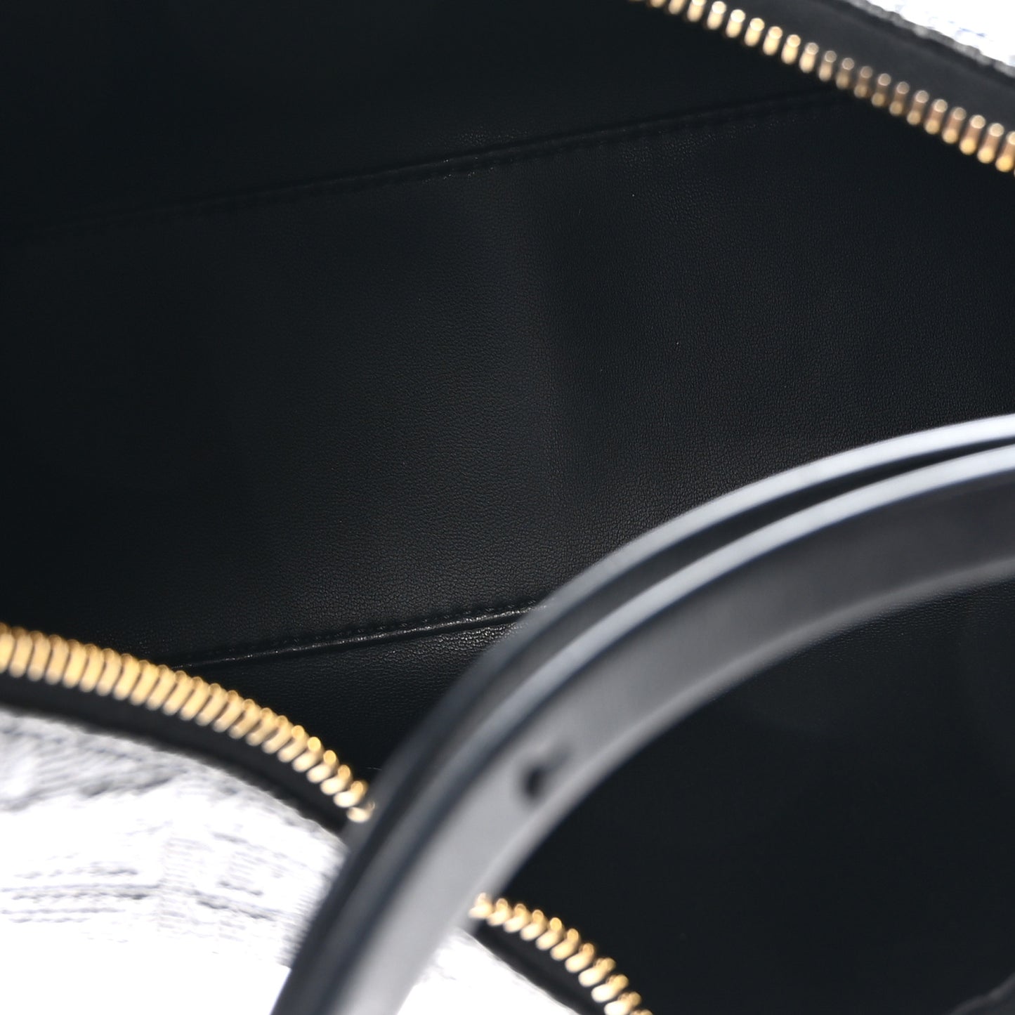 Coated Canvas Logo 4G Embossed Small Moon Cut Out Shoulder Bag Black