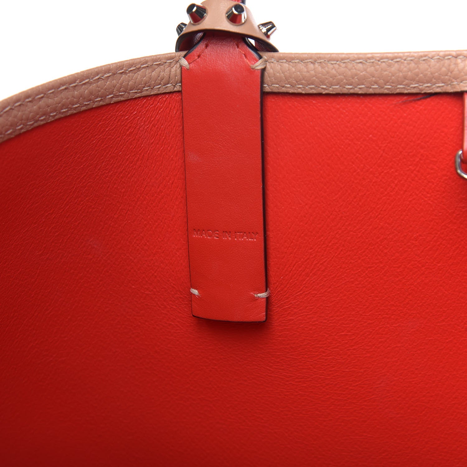 Christian Louboutin Calfskin Spikes East West Cabata Tote Nude 6 of 12