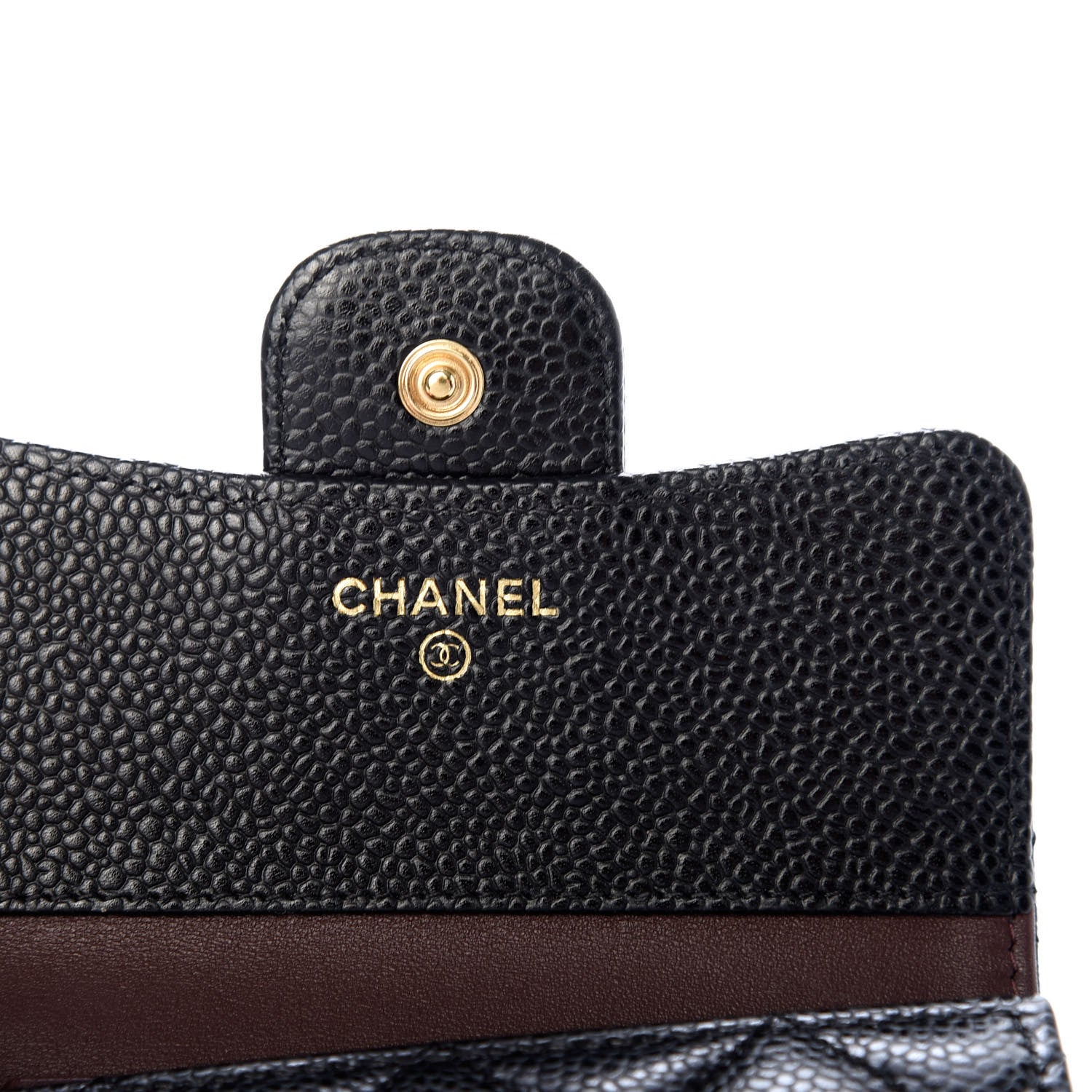 Chanel Caviar Quilted Compact Flap Wallet Black 6 of 9