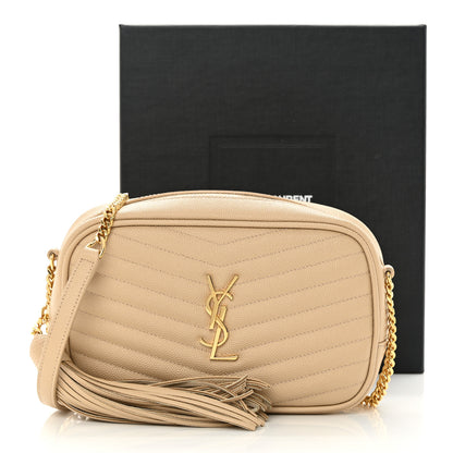 Saint Laurent Grain De Poudre Matelasse Monogram Mini Lou Camera Bag New Powder 12 of 12