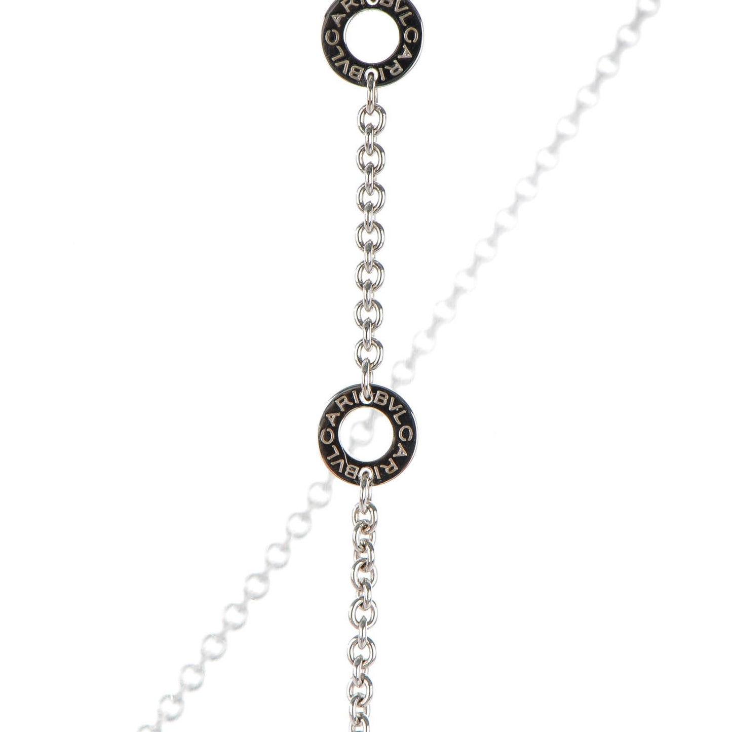 18K White Gold Parentesi Pendant Necklace