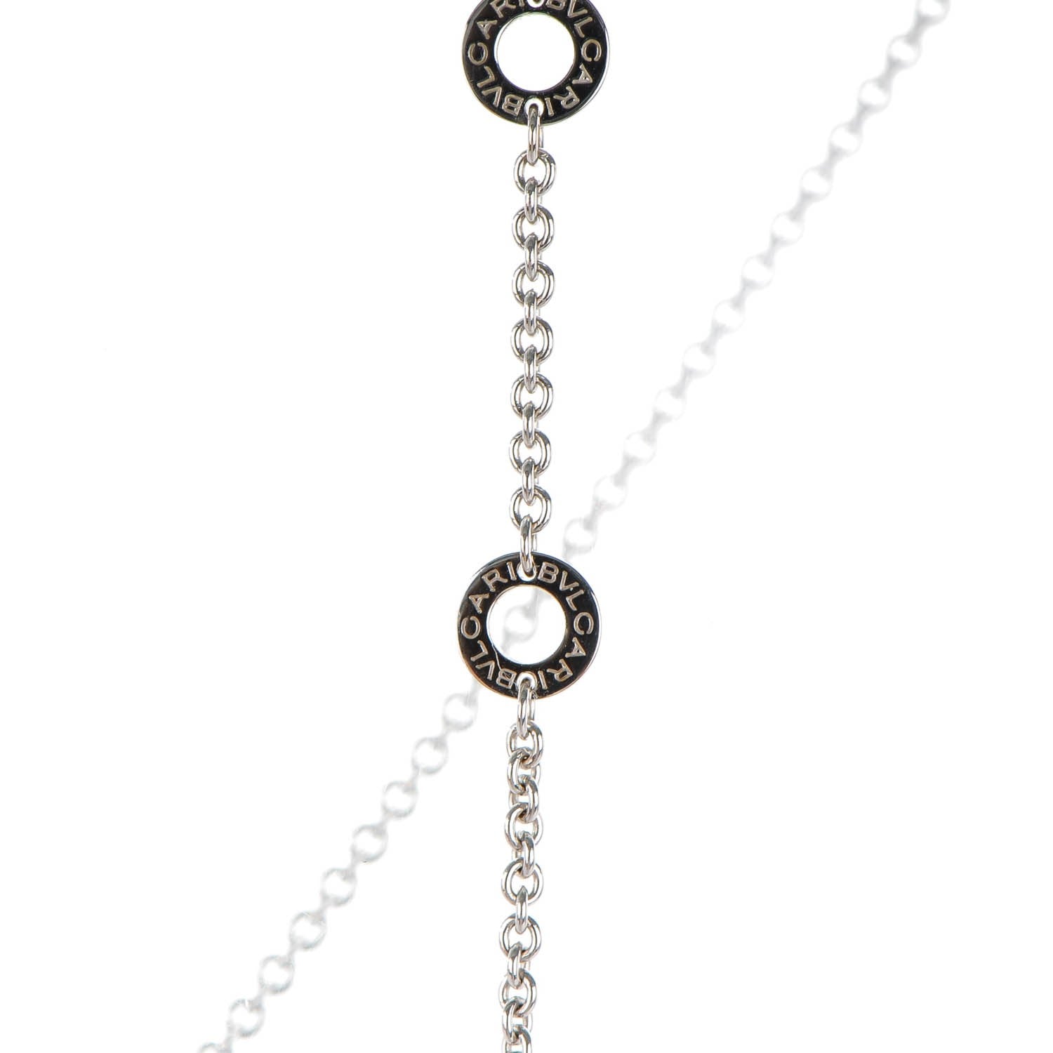 Bulgari 18K White Gold Parentesi Pendant Necklace 6 of 7