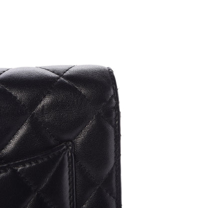 Chanel Lambskin Quilted Wallet On Chain WOC Black 12 of 13