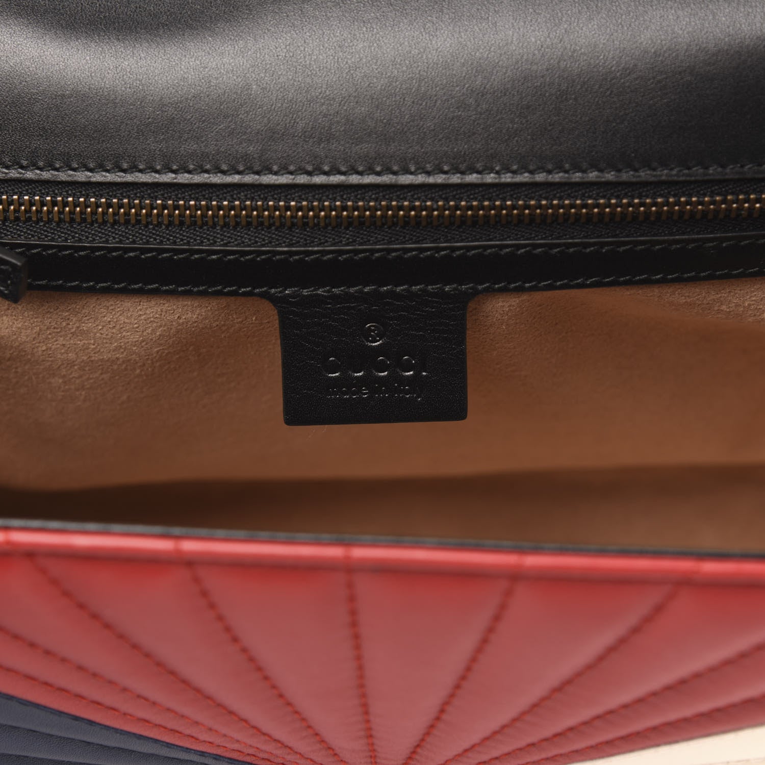 Gucci Calfskin Bamboo Trapuntata Queen Margaret Top Handle Bag Blue Agata Hibiscus Red Mystic White Sugar Pink 6 of 12