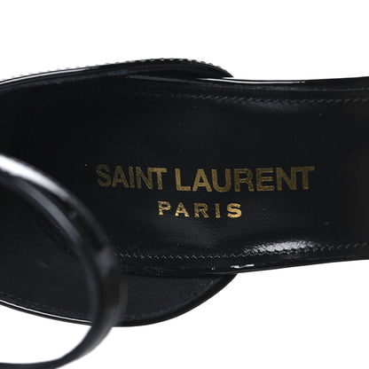 Saint Laurent Patent Calfskin Opyum 110 Sandals 36 Black 8 of 9