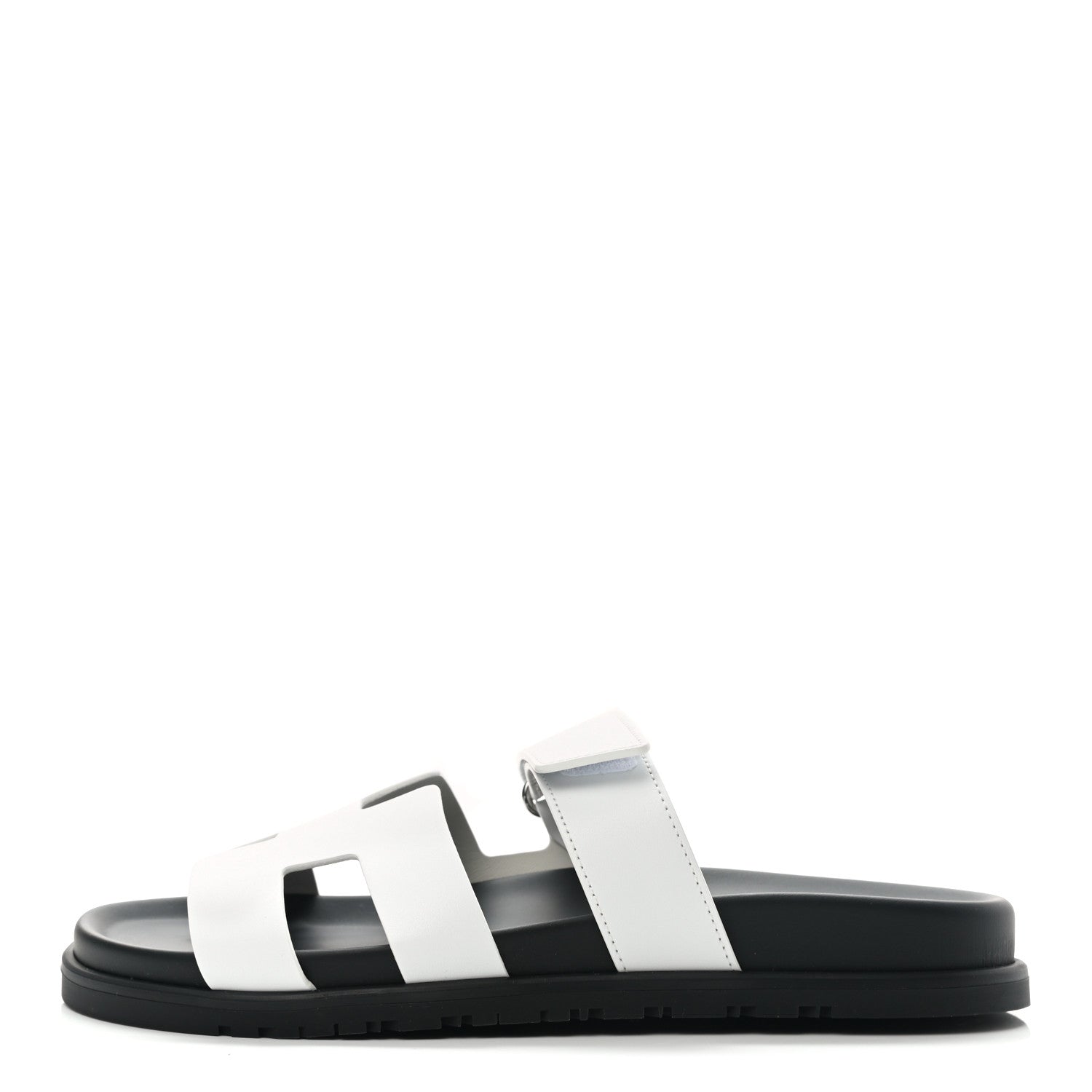 Hermes Calfskin Womens Chypre Sandals 39 White 1 of 9