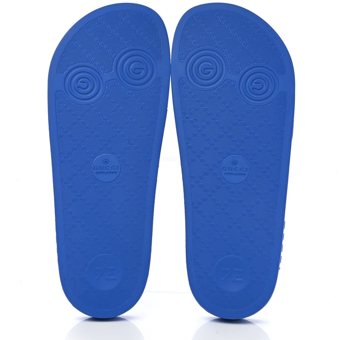 Rubber GG Monogram Mens Slide Sandals 8 Bright Splash