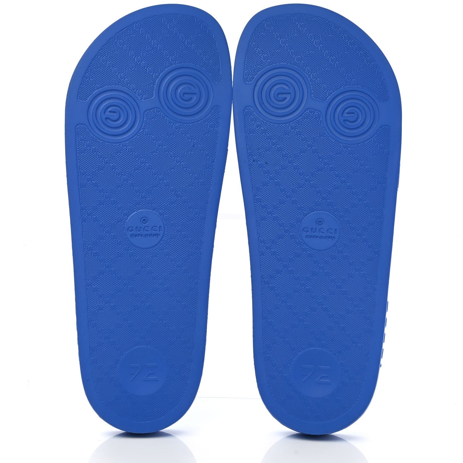 Gucci Rubber GG Monogram Mens Slide Sandals 8 Bright Splash 5 of 9