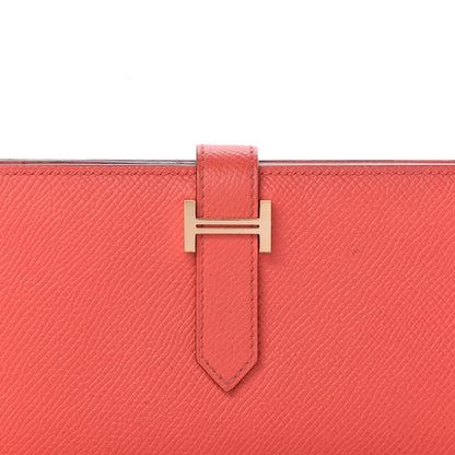 Hermes Epsom Bearn Gusset Wallet Rose Jaipur 9 of 10