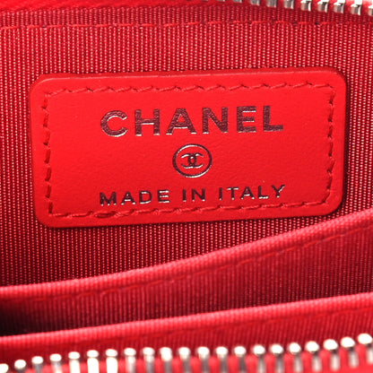 Chanel Caviar Quilted Incognito Zip Coin Purse Coral 12 of 20