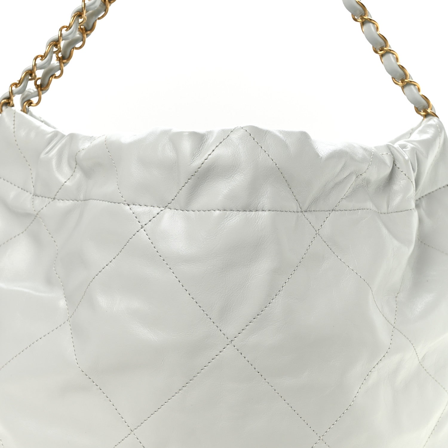 Chanel Shiny Calfskin Quilted Chanel 22 Light Blue 9 of 11