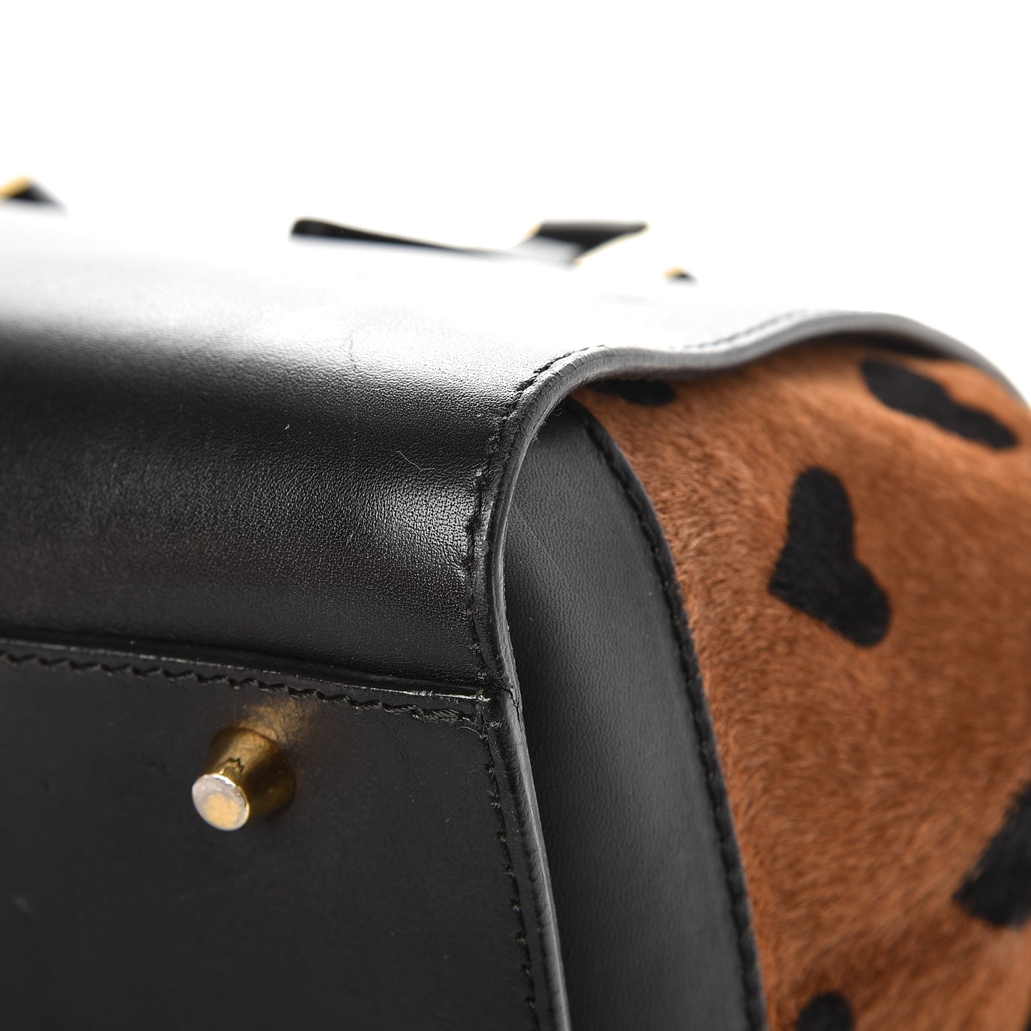 Prorsum Calfskin Calf Hair Small Dinton Satchel Black