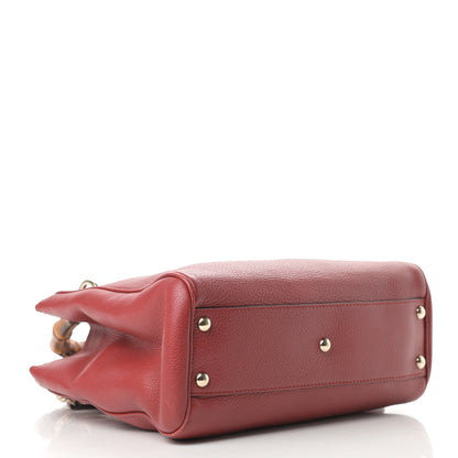 Gucci Calfskin Small Bamboo Shopper Tote Red 4 of 13