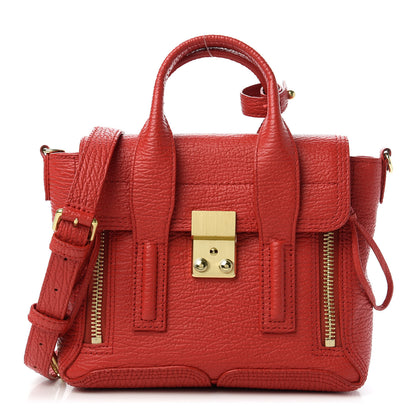 3.1 Phillip Lim Textured Calfskin Mini Pashli Satchel Red 1 of 10