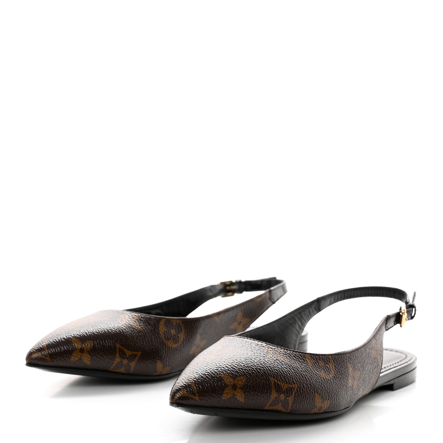 Louis Vuitton Patent Monogram Cherie Slingback Ballerina Flats 35 3 of 9