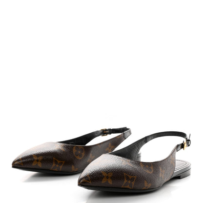 Louis Vuitton Patent Monogram Cherie Slingback Ballerina Flats 35 3 of 9