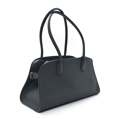 The Row Grained Calfskin Margaux Shoulder 12 Timouse Grey 3 of 10