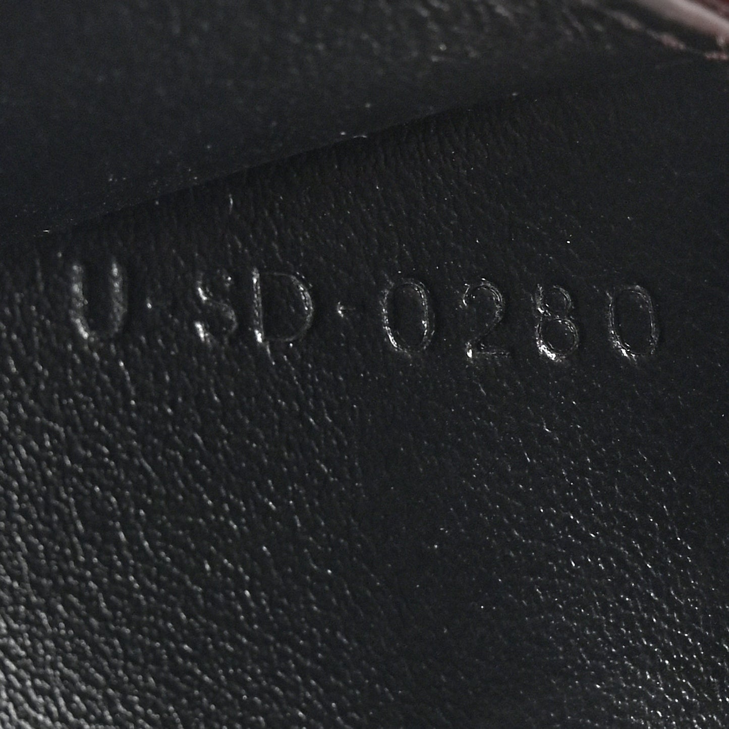 Grained Calfskin Small Tri-Fold Wallet Black