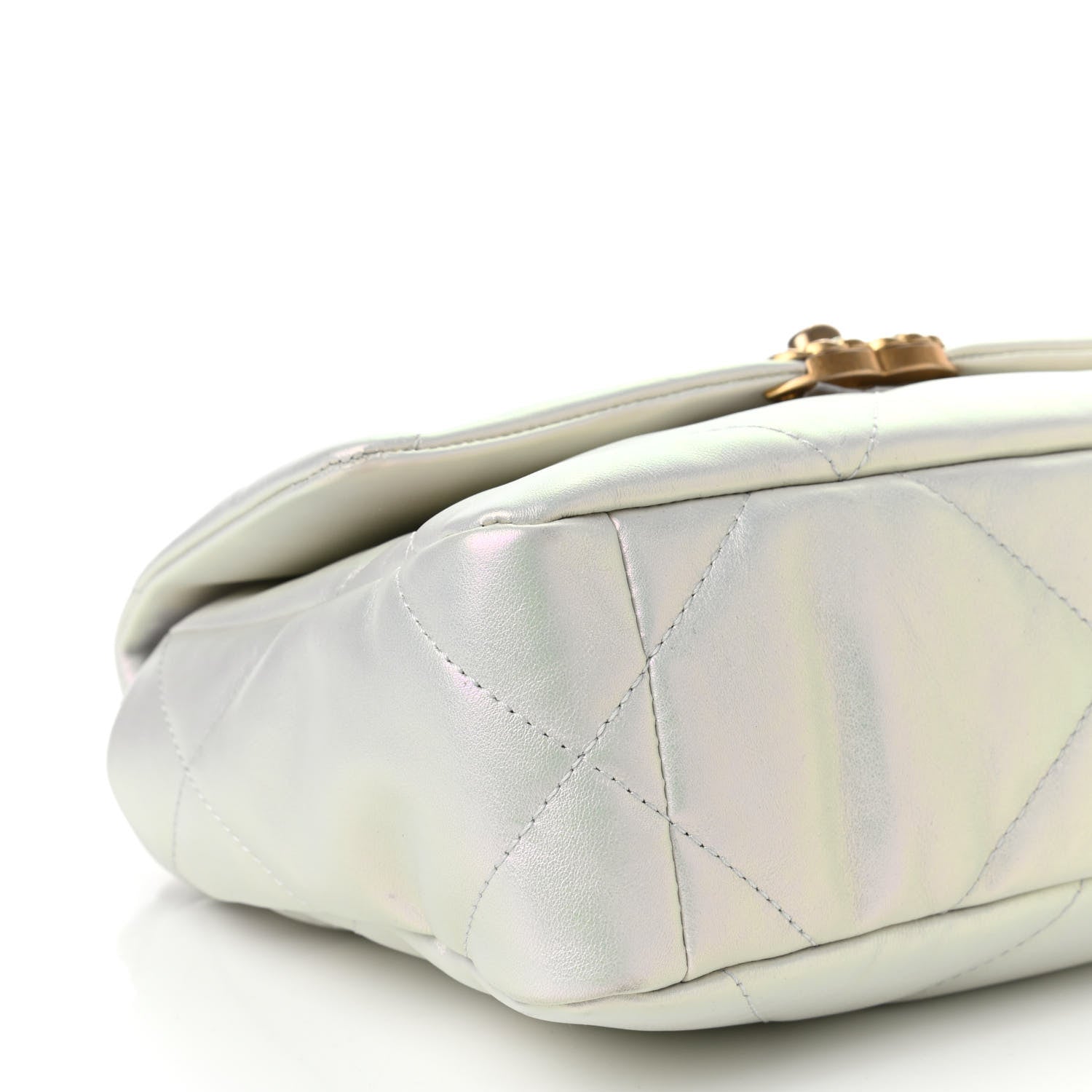 Chanel Iridescent Calfskin Quilted Medium Chanel 19 Flap White 9 of 10