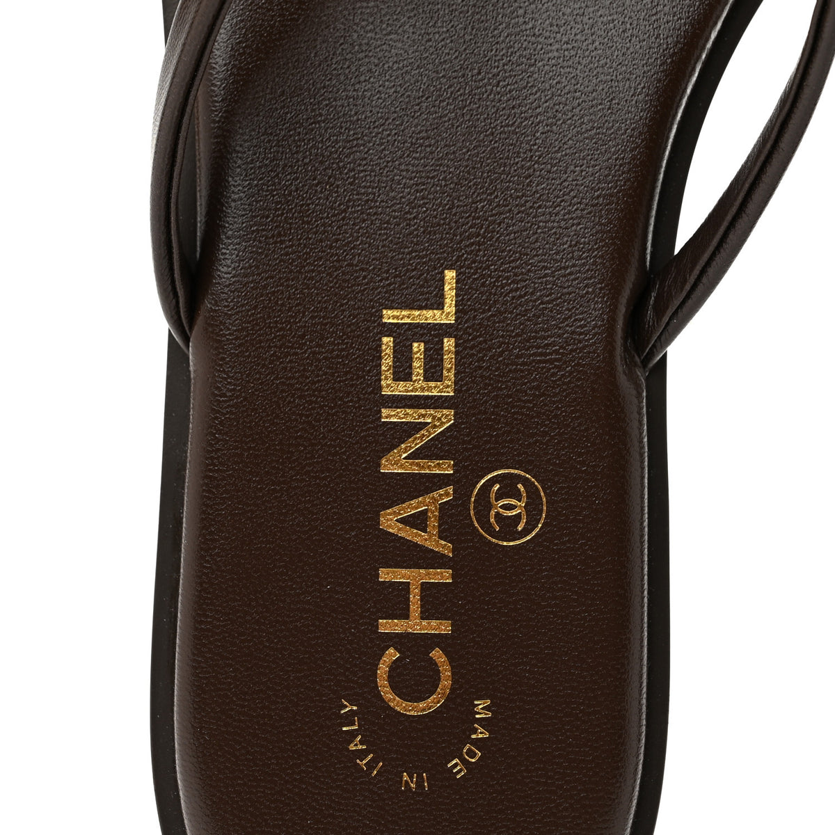 Chanel Goatskin CC Times Square Thong Sandals 39 Brown 8 of 10