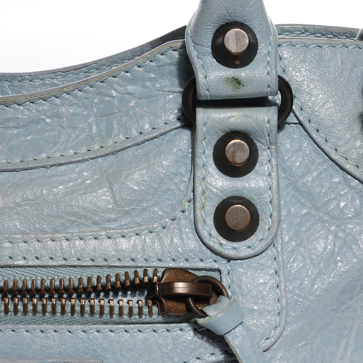 Balenciaga Agneau Classic Hardware Mini City Bleu Acier Ciel 10 of 20
