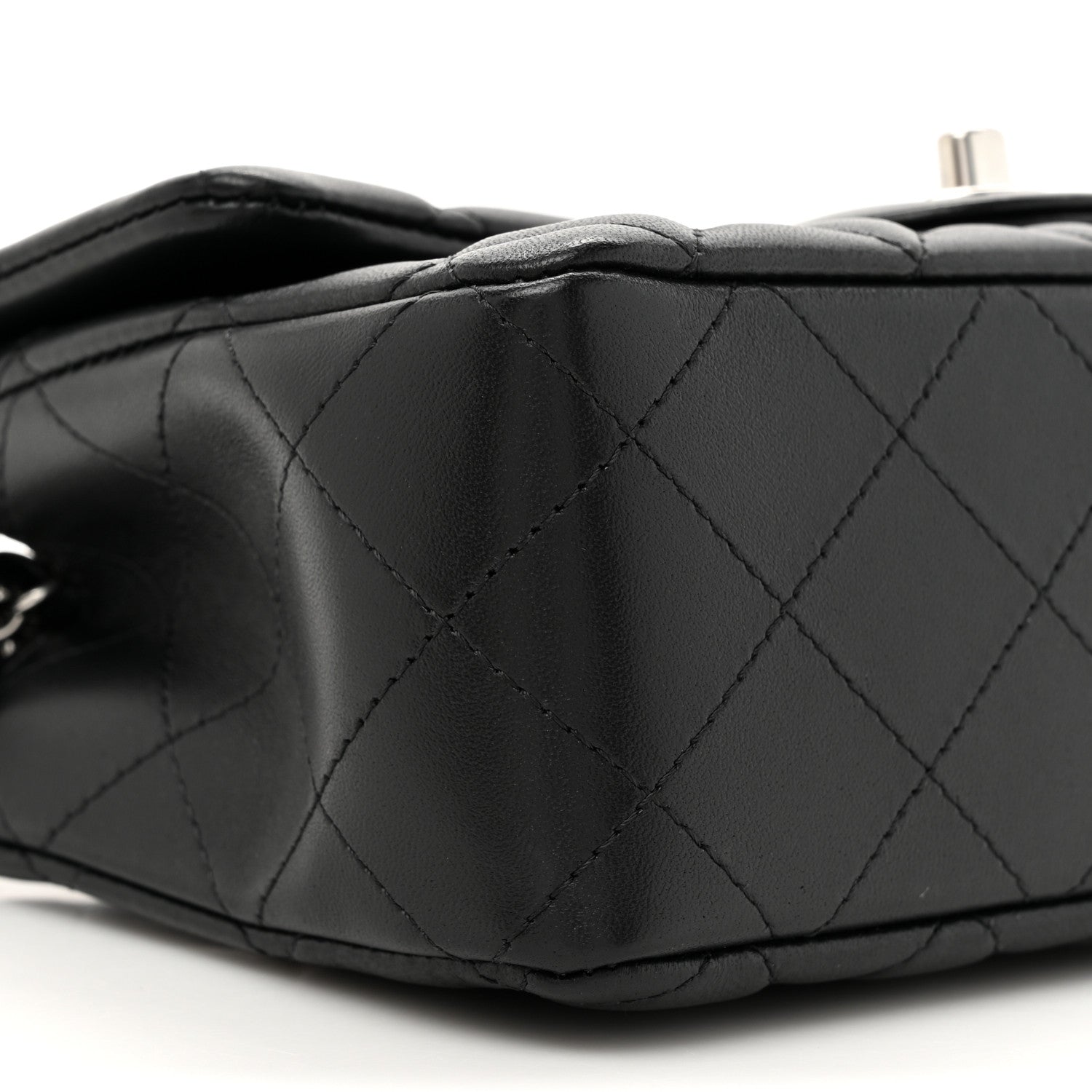 Chanel Lambskin Quilted Mini Rectangular Flap Black 10 of 11