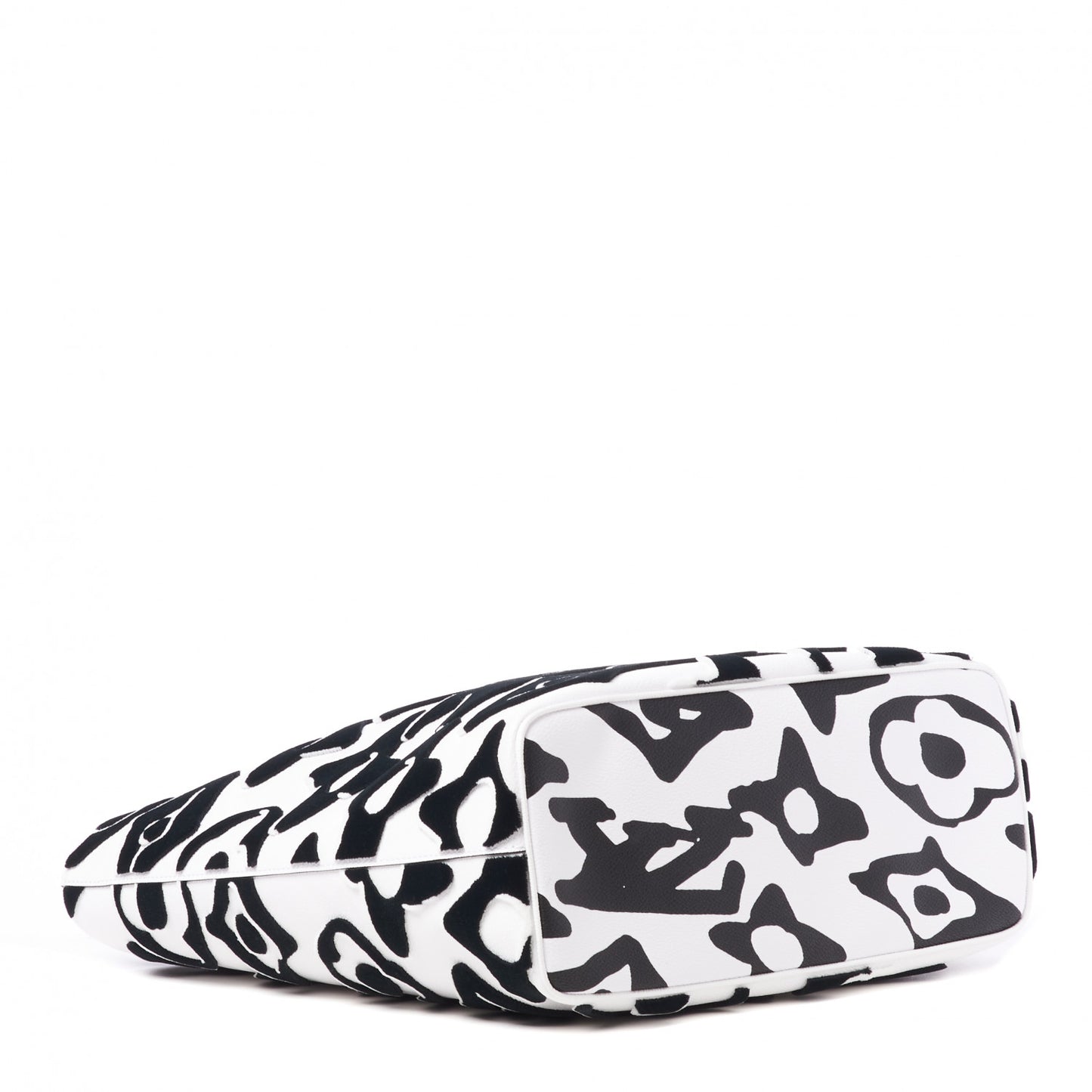 X UF Tufted Monogram Tufted Cabas White Black