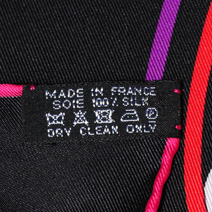 Hermes Silk La Maizeon Des Carres Scarf 90 Noir Gris Multicolor 5 of 6