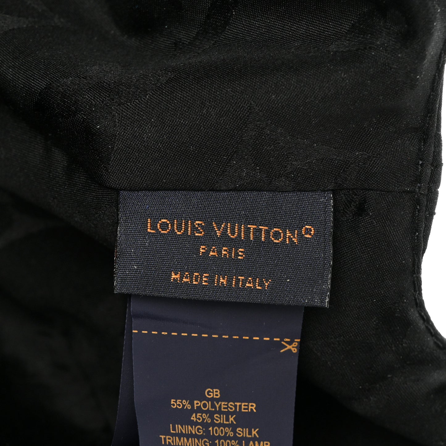 Polyester Silk Monogram LV Get Ready Cap M Black