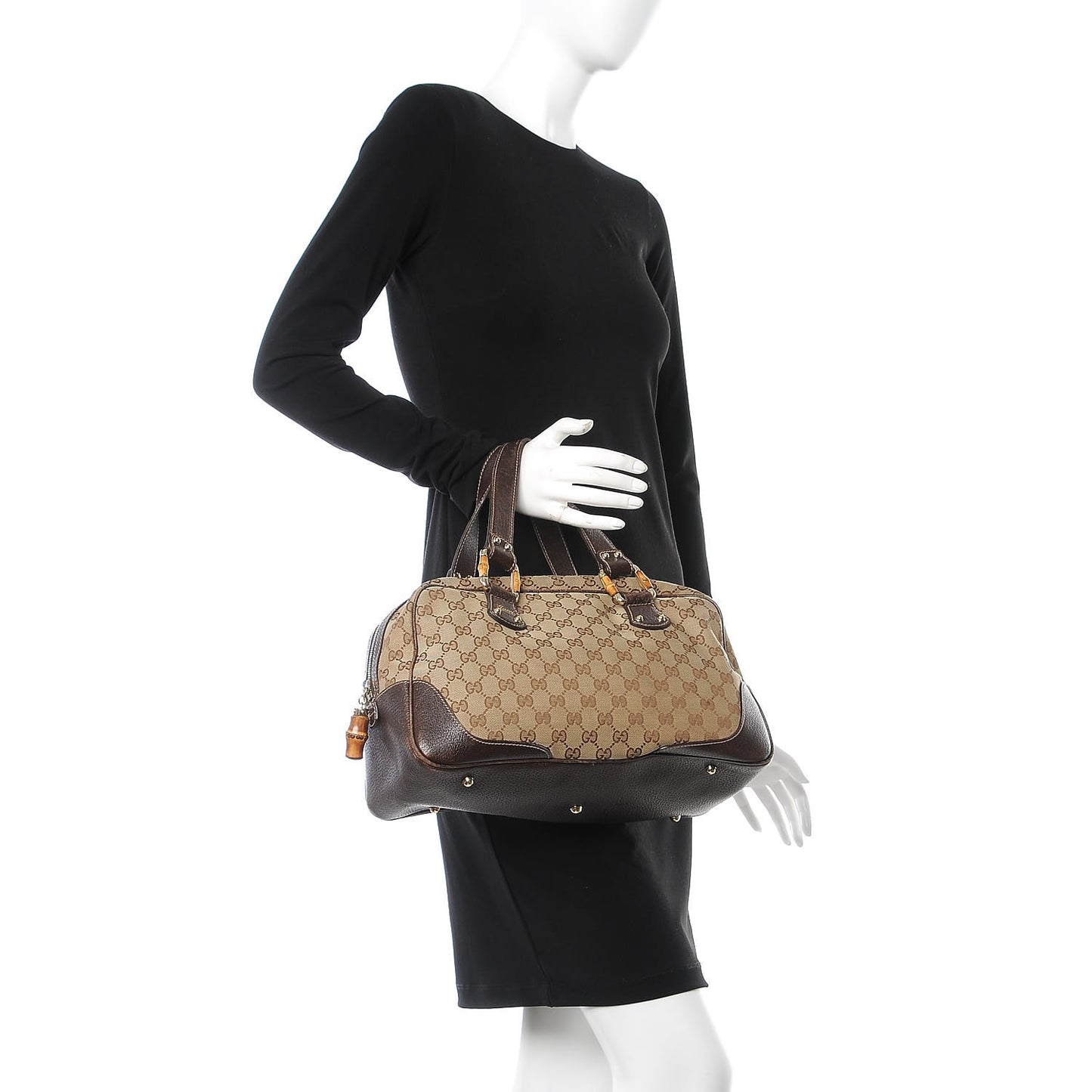 Monogram Bamboo Boston Dark Brown