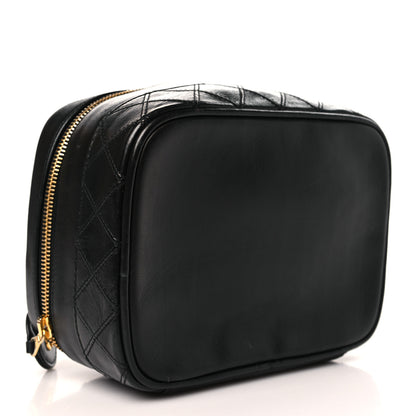Chanel Lambskin Vanity Cosmetic Case Black 4 of 9