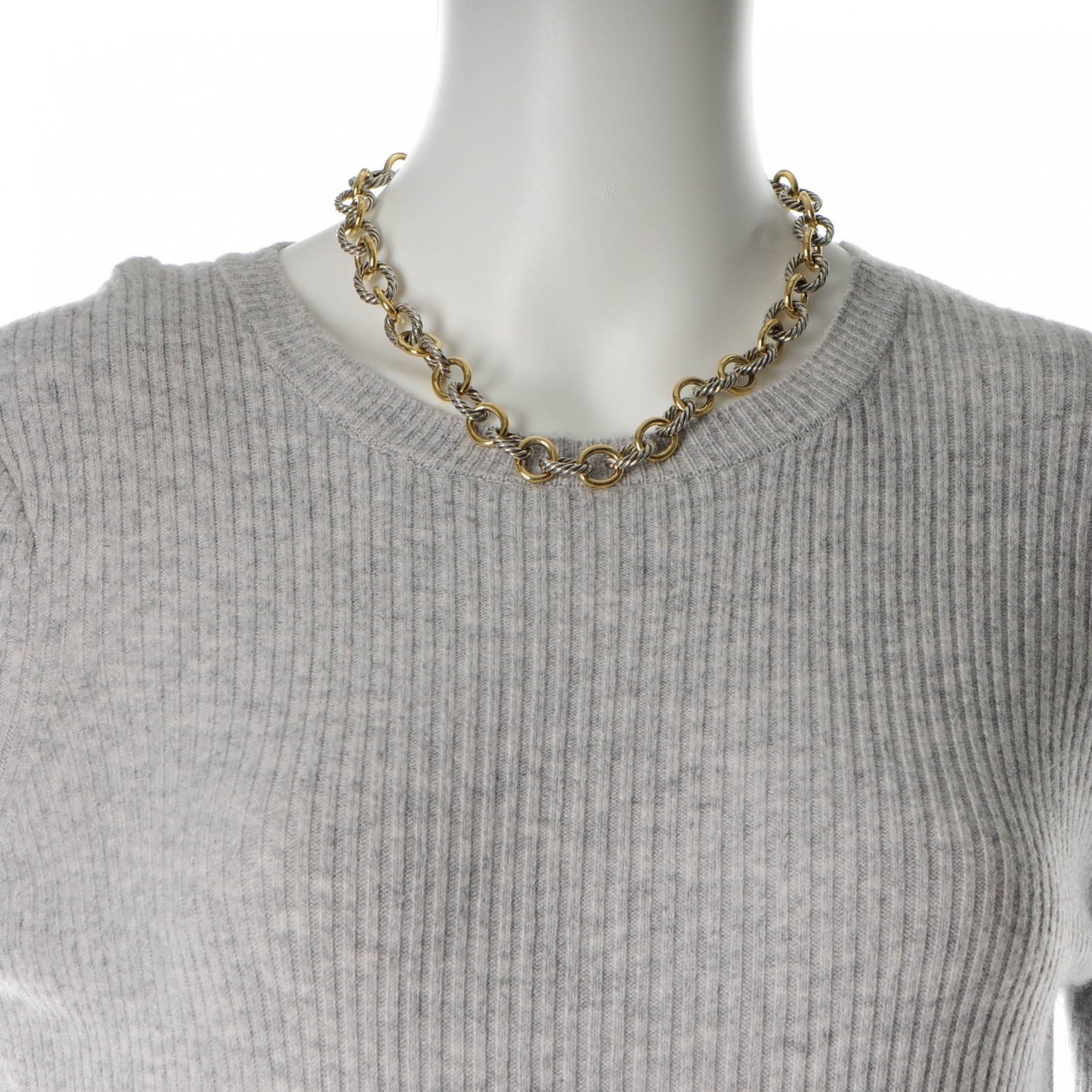 Sterling Silver 18k Gold 12mm Large Oval Link Necklace