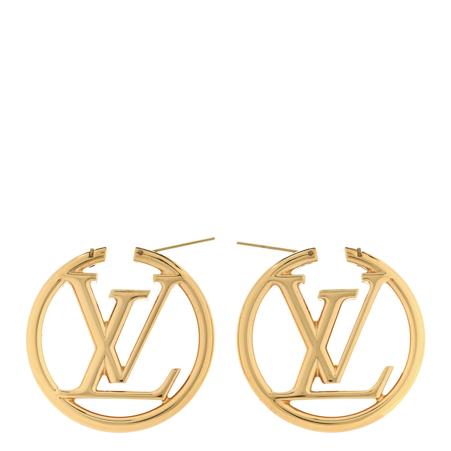Metal Louise Hoop Earrings Gold